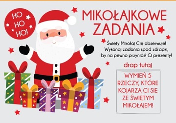 ZDRAPKI zabawa ŚWIĘTY MIKOŁAJ DZIECI ZADANIA x32