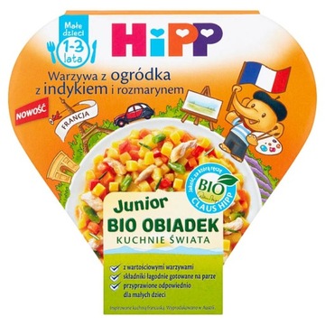 HiPP BIO Junior Warzywa z ogródka z indykiem 250g