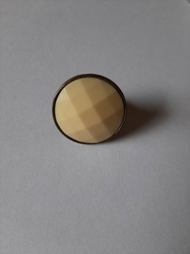 Beżowo-złoty okrągły pierścionek Opia Primark 19mm