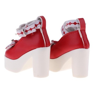 Wysokie buty Fashion Mini PU Bowknot /3 BJD SD Red