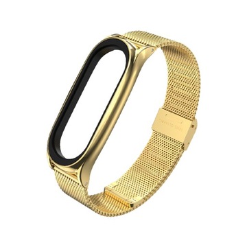 Stalowa bransoletka do Mi Smart Band 5/6 złota