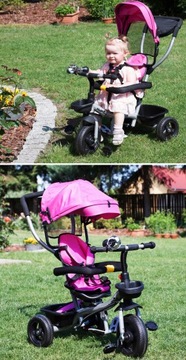 ТРЕХКОЛЕСНЫЙ ВЕЛОСИПЕД 360 ВРАЩАЮЩИЙСЯ СКЛАДНОЙ КОРПУС ДЛЯ ДЕТЕЙ СУМКА-КОРЗИНА 3в1