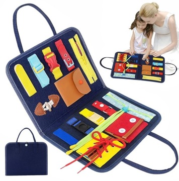 TABLICA MANIPULACYJNA TORBA SENSORYCZNA MONTESSORI