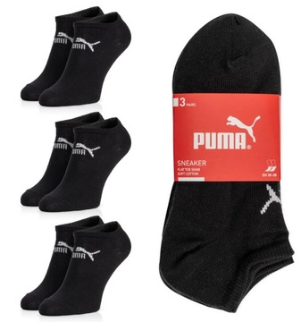 Stopki Puma 3-pack r. 39/42 black