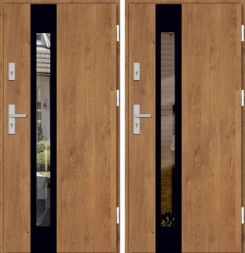 ДВЕРИ ИЗ ПОЛЬСКОЙ ИНОКСА 16 ЧЕРНАЯ ТЕРМАЛЬНАЯ РАМКА ТОЛЩИНОЙ 72 ММ. 80СМ 72ММ UD 1.3 ТЕРМО