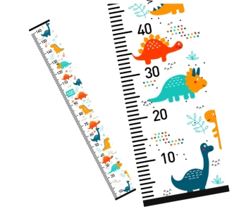 Miarka wzrostu na ścianę DINOZAURY wieszana2METRY!