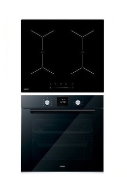 ZESTAW DO ZABUDOWY CZARNY PIEKARNIK + PŁYTA INDUK