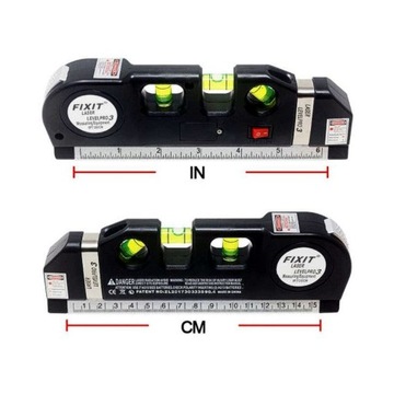 ЛАЗЕРНЫЙ уровень + флаконы + складная линейка 250 см FIXIT Level Pro 3