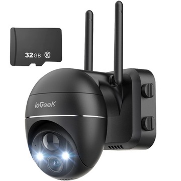 Kamera Zewnętrzna Obrotowa IP WiFi 2K 3MPx 4x ZOOM 32GB na 9600mAh Baterie