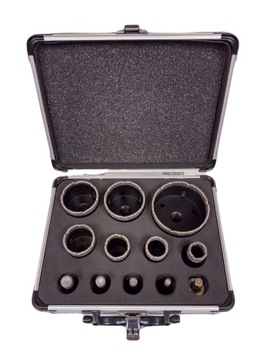 STONER ZESTAW OTWORNIC DIAMENTOWYCH DO GLAZURY PŁYTEK 11 EL + ADAPTER