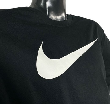 Koszulka Męska Czarna Logo Nike Bawełna SWOOSH SPORTSWEAR DX1983-010 r. XS