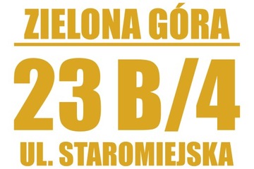 NAKLEJKA adres ulica numer miejscowość na skrzynkę