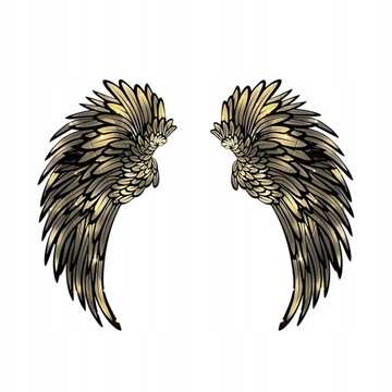 1 Pair 18In Angel Wings Metal Mural with LED Light