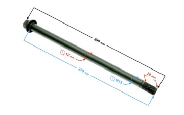 Ось передняя на скутер B-MAX