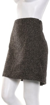 H&M ciepła mini spódniczka w jodełkę r. 48