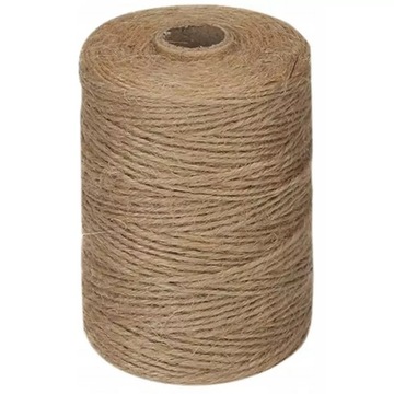 SZNUREK JUTOWY 2MM 250G NATURALNY ROŚLINNY OZDOBNY