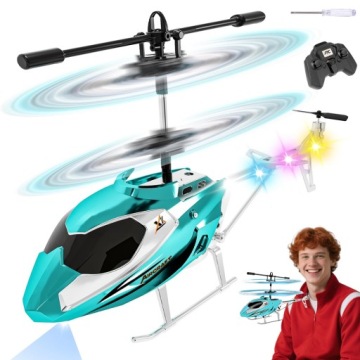 Rc vrtulník s Led gyroskopem 3.5 kanálů Usb modrý