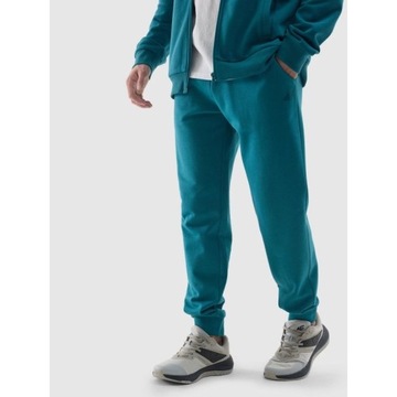 SPODNIE DRESOWE MĘSKIE 4F DRESY SPORTOWE JOGGERY BAWEŁNA WYGODNE SS24M603