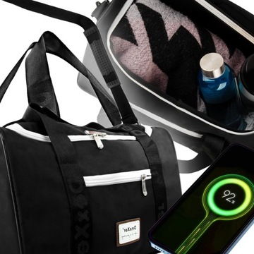 Torba podróżna 40x20x25 podręczna DO SAMOLOTU lekka usb do RYANAIR WIZZAIR