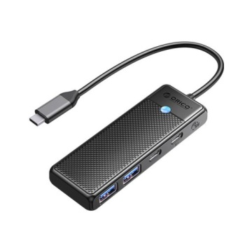 Orico Hub, черный USB-C — 2 порта USB-A, 2 порта USB-C, зарядка PD 100 Вт