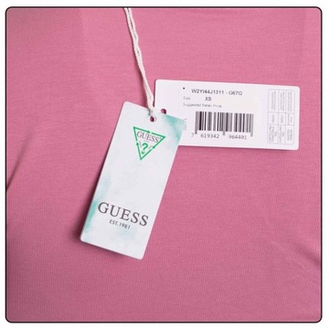 GUESS KOSZULKA DAMSKA T-SHIRT SS CN MINI TRIANGLE WRZOS r.M