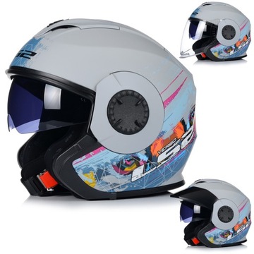 OTWARTY KASK MOTOCYKLOWY LS2 OF570 + DASZEK BLENDA