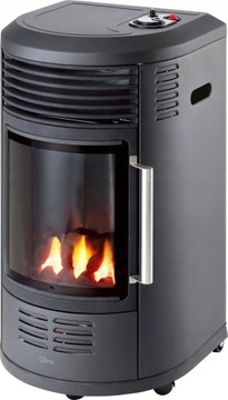 OGRZEWACZ TARASOWY KOMINEK GAZOWY QLIMA PIECYK EFEKT KOMINKA 3,4kW+REDUKTOR