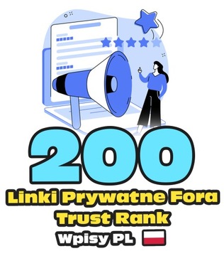 200 Prywatne Wpisy TRUST RANK PL - Linki SEO