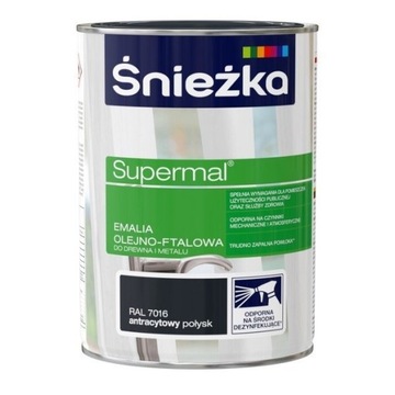 Śnieżka Emalia Olejna ANTRACYT-OWY RAL7016 5L