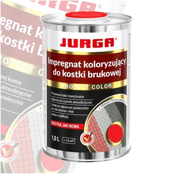 Impregnat do Kostki Brukowej Farba Koloryzująca Czerwona 1L JURGA