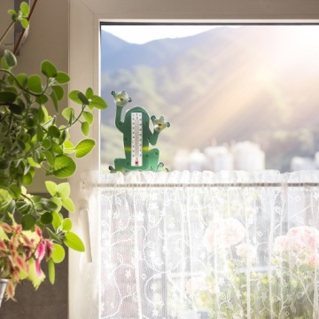 ОТКРЫТЫЙ ОКОННЫЙ ТЕРМОМЕТР ПРИСОСКИ ЛЯГУШКА КЛЕЙ КАДАКС