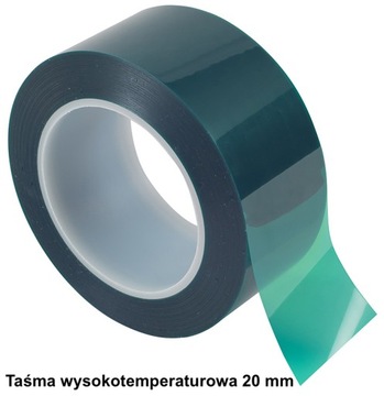 Taśma Wysokotemperaturowa Poliestrowa 20 mm/66 mb