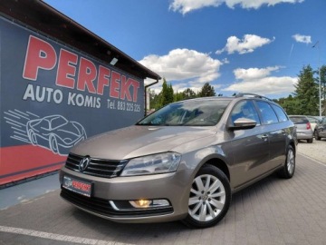 Volkswagen Passat B7 Variant 2.0 TDI CR DPF BlueMotion 140KM 2014 Volkswagen Passat Grzane fotele Klimatronik 2xPDC Alu Tempomat Hak 2.0