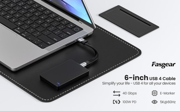 Кабель USB 4: кабель Thunderbolt 4, длина 15 см. Кабель Thunderbolt 3, 100 Вт.