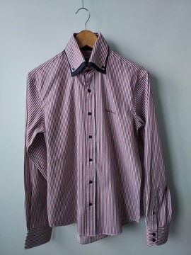 PAUL SMITH koszula z podwójnym kołnierzykiem 100% cotton 39/40 Button Down