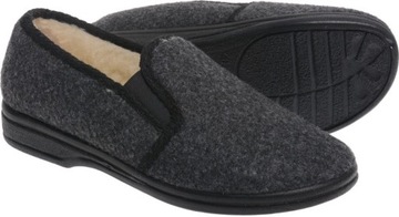 CIEPŁE KAPCIE BAMBOSZE WEŁNIANE OCIEPLANE grafit41