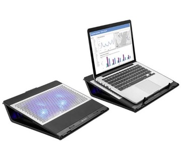 Podstawka podkładka chłodząca Laptop 17 cali LED 7 pozycji nachylenia