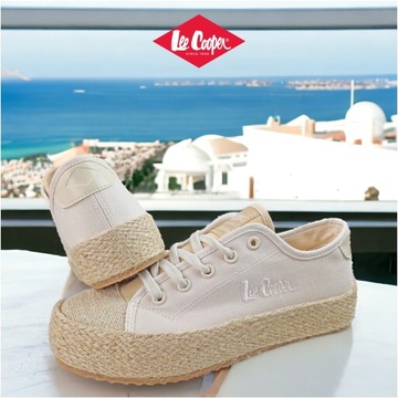 Trampki Damskie LEE Cooper beżowe Stylowe espadryle Sneakersy buty 2191L 38