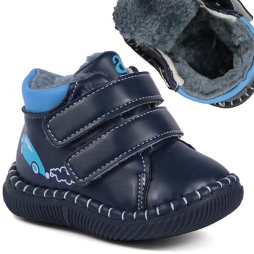 Kozaki futerko zimowe śniegowce r21/12,5cm rzepy