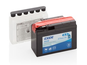 Четырехаккумуляторная батарея 2,3 Ач EXIDE ETR4A-BS для квадроцикла