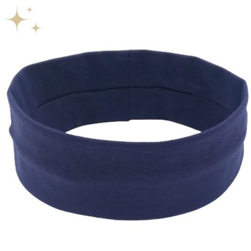 Хлопковая повязка для волос, темно-синяя, УДОБНАЯ, гладкая по ушам, МОДНАЯ.