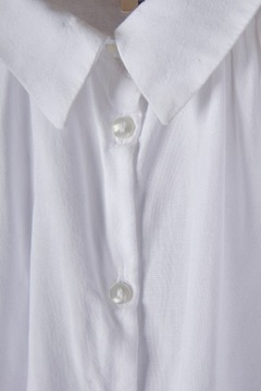 H&M - biała bluzka koszulowa oversize - 42