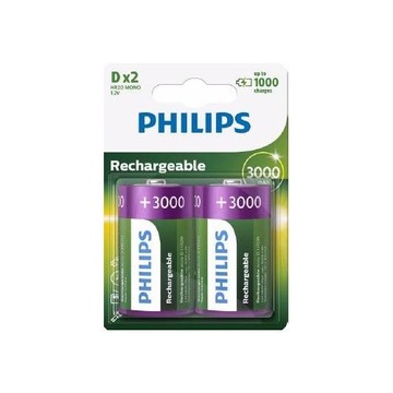 AKUMULATOR Ni-Mh D (R20) 3000mAh 1,2V DC BLISTER=2SZT PHILIPS