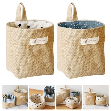 СУМКА ДЛЯ ХРАНЕНИЯ ЛЬНА ПОДВЕСНЫЕ КОРЗИНЫ СУМКИ 2