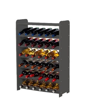 Винная полка с полкой, деревянная винная полка, полка для бутылок, 36 бутылок, СОСНА