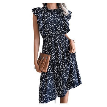 SUKIENKA ELEGANCKA LETNIA DAMSKA PLAŻOWA BOHO MIDI