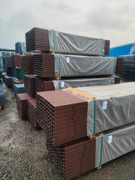 SŁUPEK OGRODZENIOWY 60x40 BRĄZOWY RAL 8017 200CM Producent