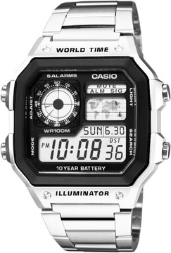 Zegarek Męski CASIO SREBNY ORGINAŁ PREZENT + BOX