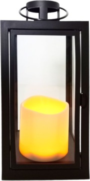 ФОНАРЬ СВЕТОДИОДНЫЙ ФОНАРЬ СО СВЕЧОЙ НА АККУМУЛЯТОРЕ СВЕЧА ЧЕРНЫЙ ДЕКОРАТИВНЫЙ ФОНАРЬ