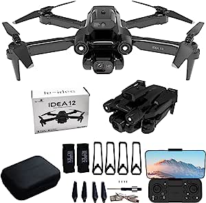 Dron IDEA 12, 2 kamery, starowanie też z aplikacji, pozycjonowanie, PROMO